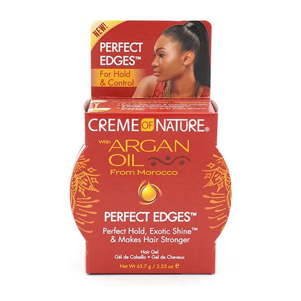 Creme of Nature Argan Oil Perfect Edges Control 2.25 oz. Jar (Pack of 2)