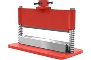 BUKGOCUMN 12" Press Brake Attachment, 3/16in Bending Thickness Press Brake Attachment for 12 or 20-ton Hydraulic Workshop Presses Dual Spring Design 12" Press Brake Attachment (Red)