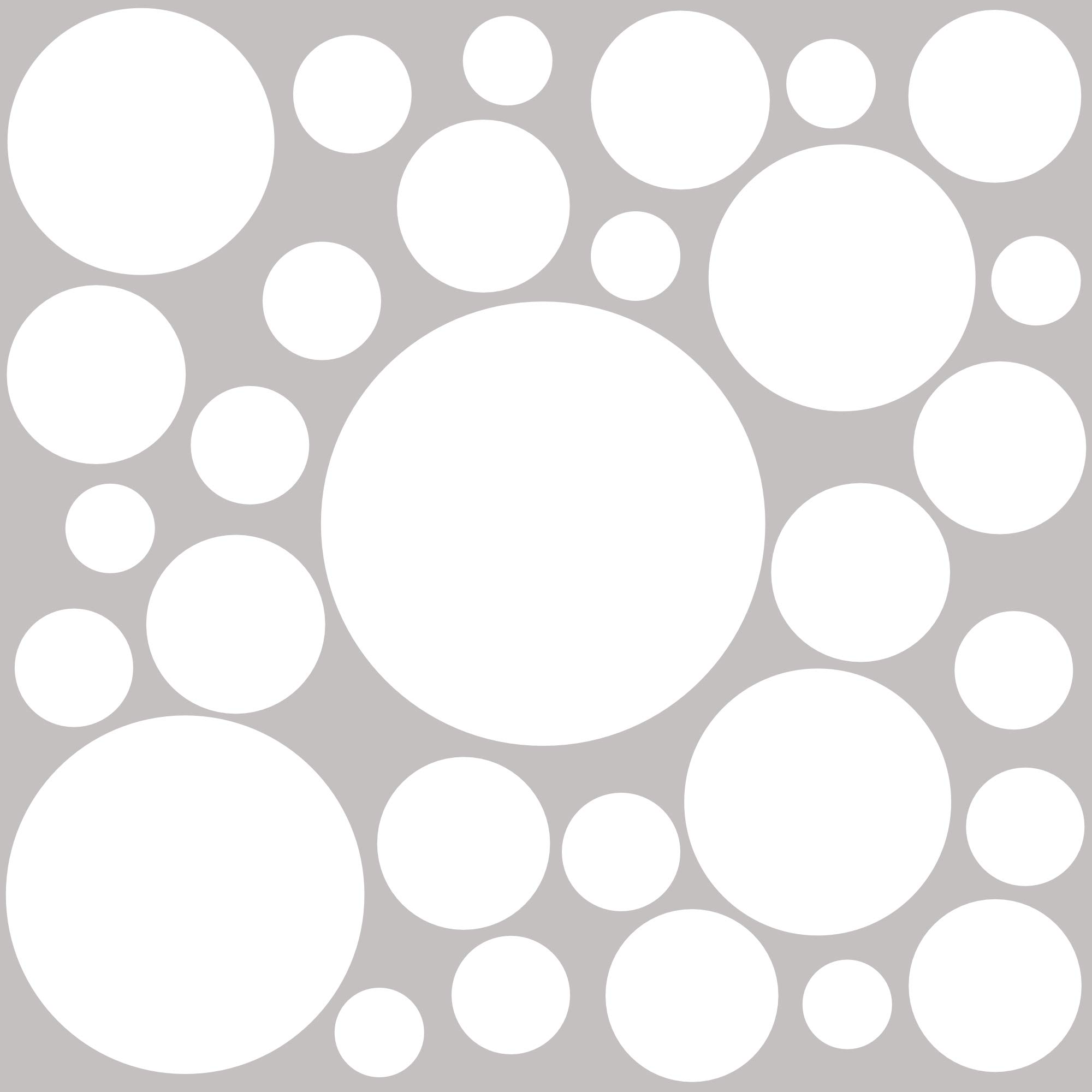 PREMYO Set of 30 Dot Wall Stickers Kids - Nursery Decor Easy to Apply - Decals for Bedrooms for Girls Boys White