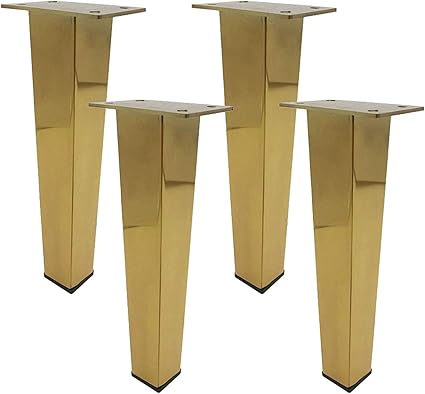 4 Stück Möbelbeine, Edelstahl-Schrankfüße, Metall-Tischbeine, Für
