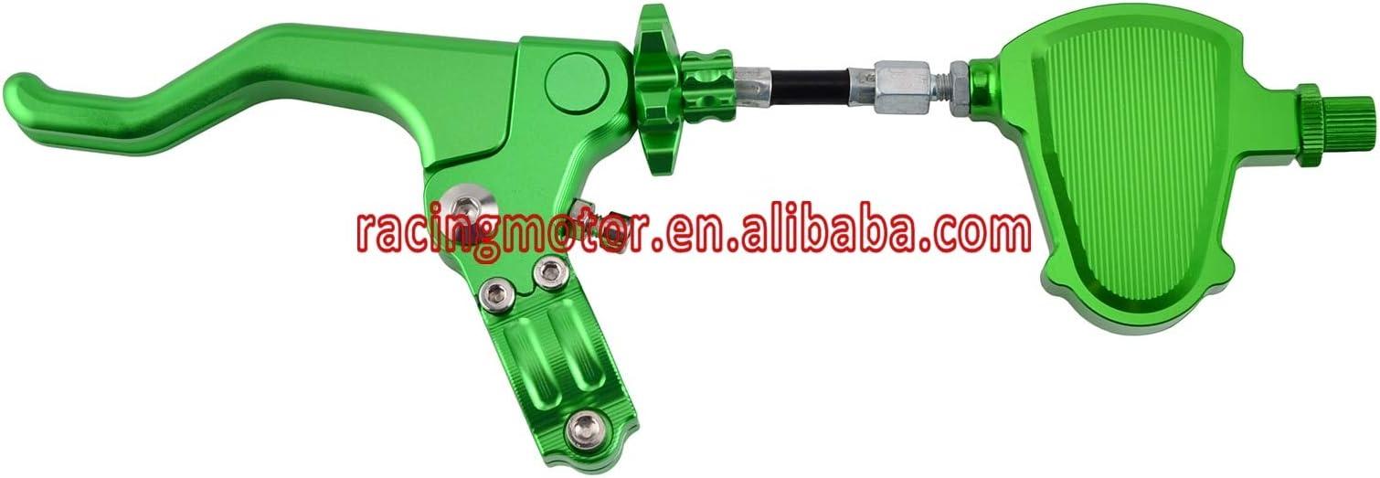 Cnc Stunt Clutch Pull Cable Lever Easy System For Yamaha Yzf R1 R1M R1S R3 R6 R25 Mt-10 Fz-10 Mt-09 Fz-09 Mt-07 Fz-07 Mt 07 09 (Green)