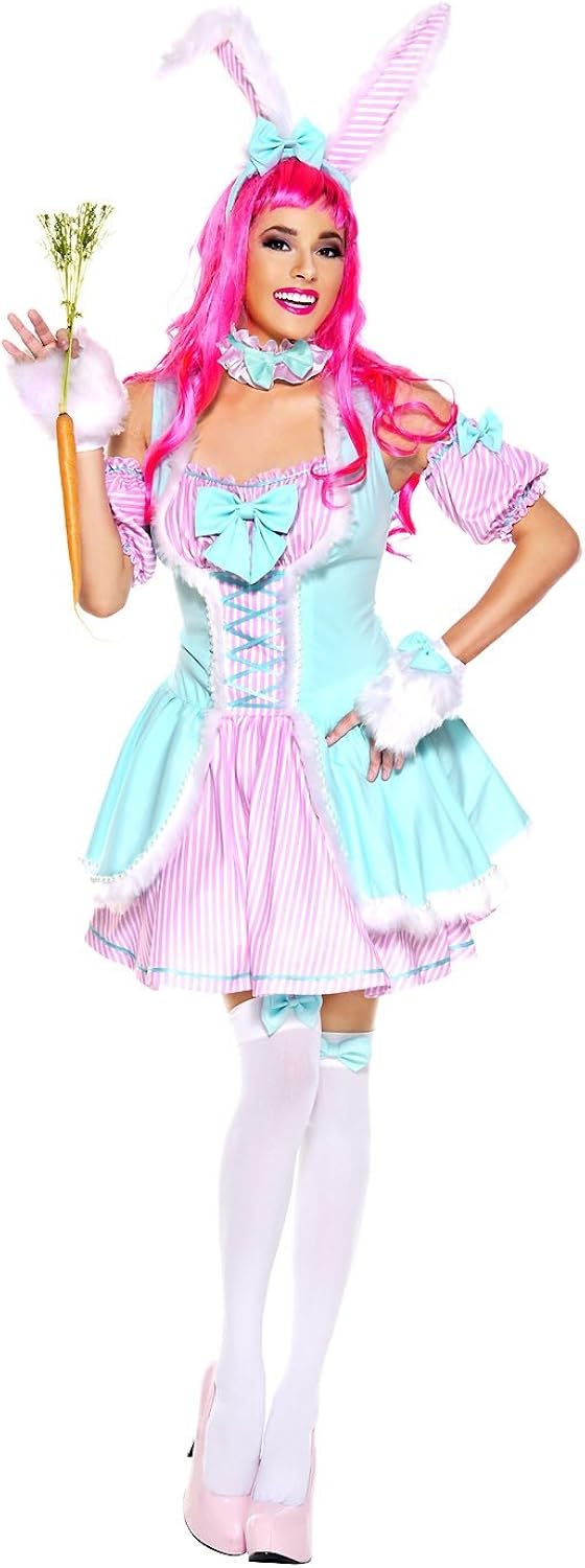 5 PC. Ladies Bunny Beauty Dress Costume Set Clothing