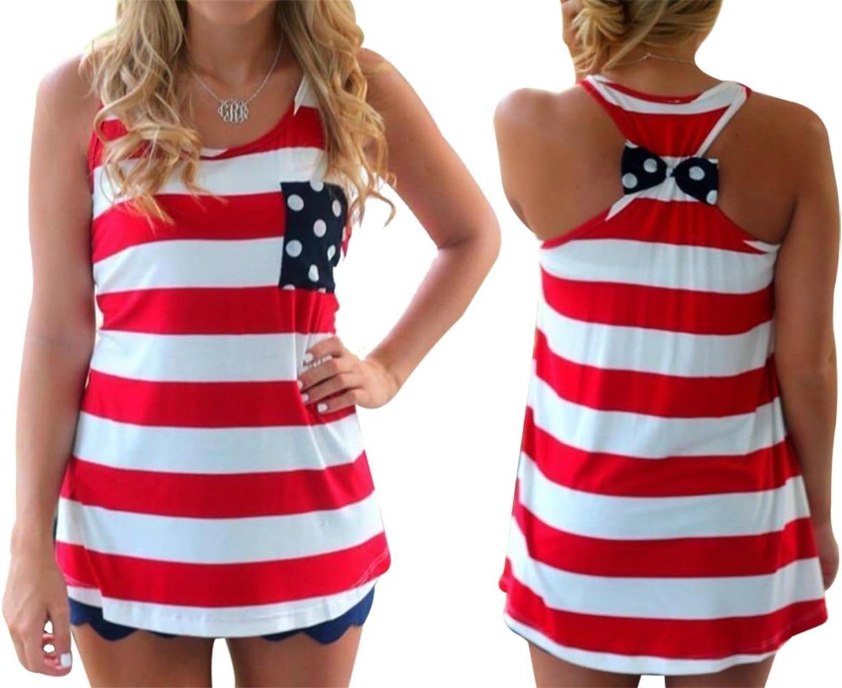 Cute American Flag Tank Tops for Women 4th of July Tank Tops American Flag Sleeveless Graphic Tank Top Tee Shirts