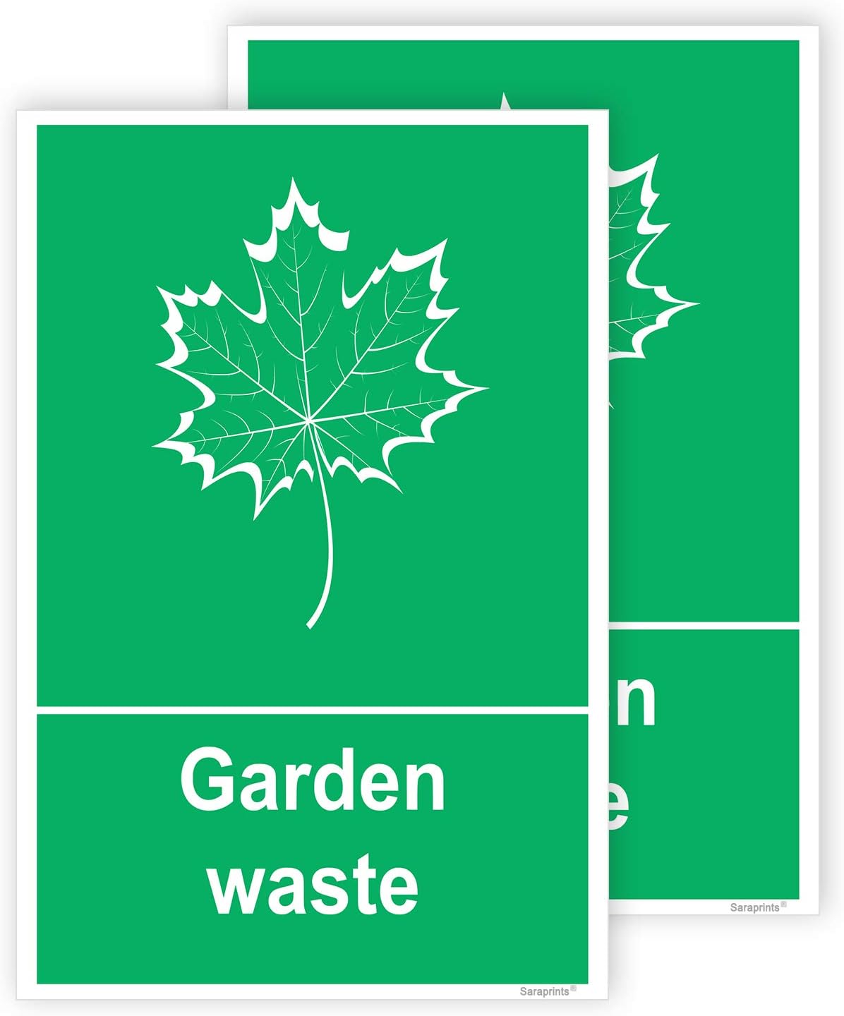 Pack of 2 Garden Signs Self Adhesive Waterproof Stickers 150mmx100mm, 150 x 100 mm
