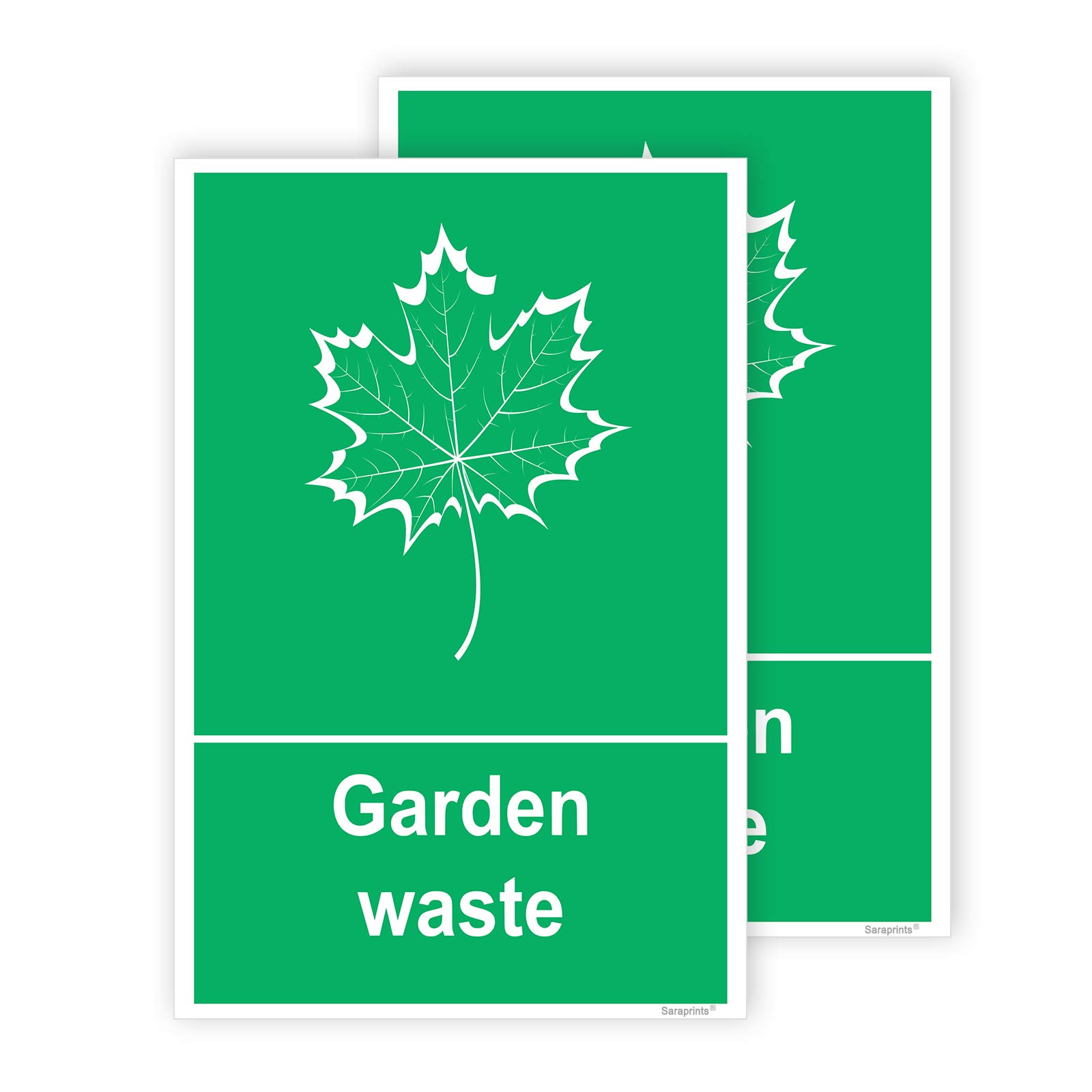 Pack of 2 Garden Signs Self Adhesive Waterproof Stickers 150mmx100mm