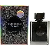 Club De Nuit Bling Eau De Parfum for Men, Black Glass Bottle with Starry Night Design, Long-Lasting Fragrance, 2.5 Fluid Ounces