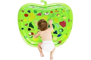 SUNSHINE-MALL Infant Toys Water mat, Tummy time Baby Toys, Inflatable Play Mat Water Cushion Baby Toys, Fun Early Development Activity Play Center for Newborn (80 x 76 cm)