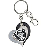 aminco NFL unisex-adult Swirl Heart Keychain