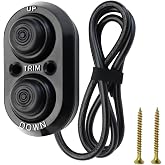 Boat Tilt Trim Switch Push Button Transom Outboard Remote Control Trim with IP67 Waterproof Suitable for Fishing Boats,Yachts,Ships, Black