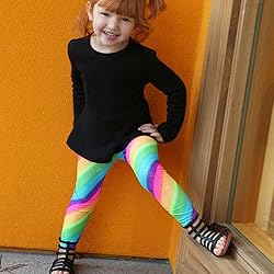 City Threads Girls Leggings Metallic Mermaid Print