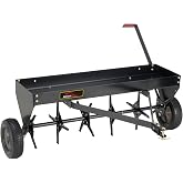 Brinly Tow Behind Plug Aerator with Universal Hitch, 40" - Flat Black