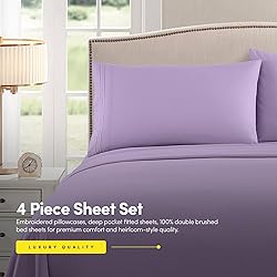 1500 Supreme Collection Queen Sheet Sets Lavender
