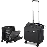 Hanke 16 Inch Underseat Carry On Luggage with Wheels Small Suitcase Softside Luggage Bags for Travel Lightweight Suitcases with Wheels Travel Luggage Personal Item for Men and Women(Dark Gray)