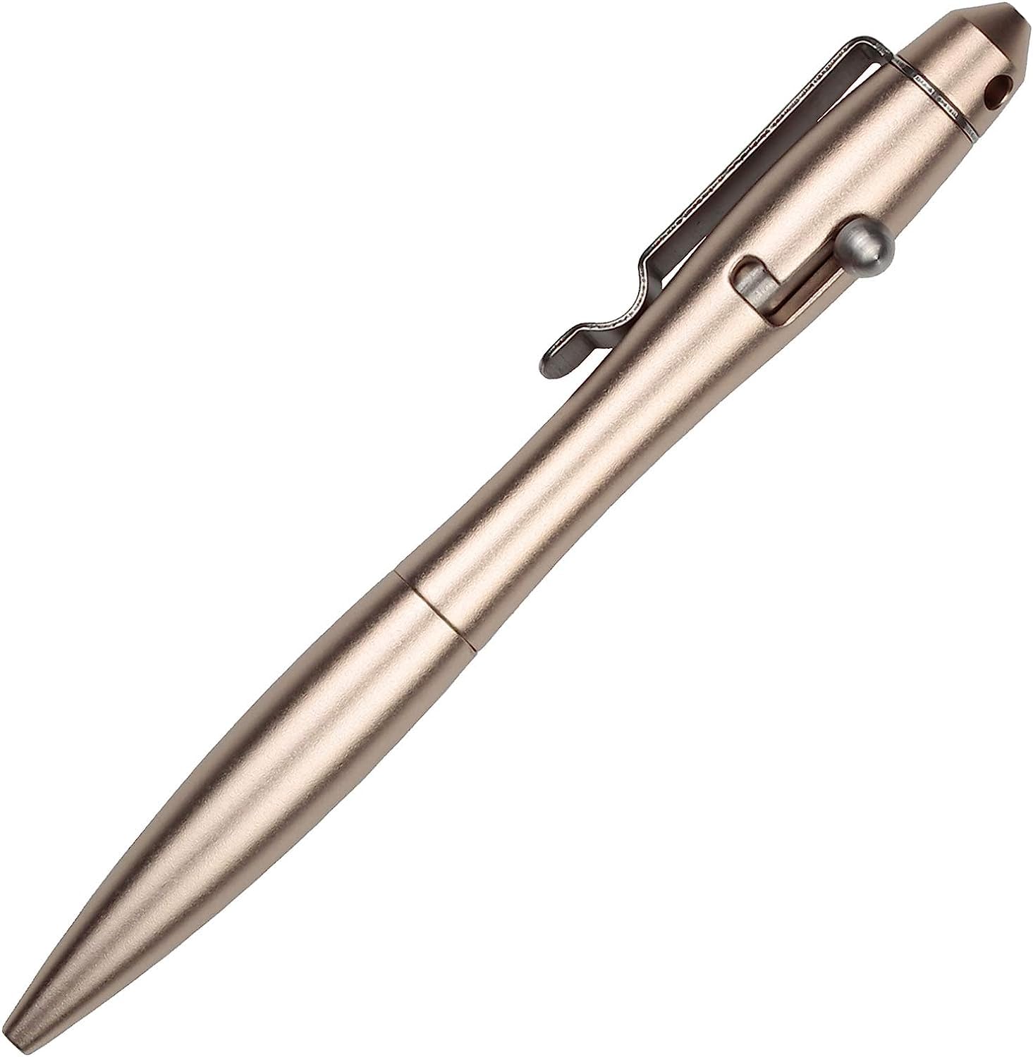 SMOOTHERPRO Bolt Action Pen Ballpoint Pen Weight Balanced Stainless Steel Clip for Office School Business Color Rose Gold (TP023)