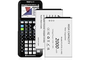 JDIRLDL 2-Pack Battery for P11P35-11-N01, (New Upgraded) 2000mAh for Texas Instruments TI-84 CE/TI-84 Plus CE Replacement Battery Part No 3.7L12005SPA 3.7V