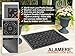 Front Door Mat Large Outdoor Indoor Entrance Doormat BY ABI Home - Charcoal Black Polypropylene Waterproof Low Profile Door mats Stylish Welcome Mats Garage Patio Snow Scraper Front Doormats Buy Now