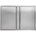 BI-DTOOL Outdoor Kitchen Door 26" W X 24" H 304 Brushed Stainless Steel BBQ Access Doors for Outdoor Kitchen Outdoor Cabinet Barbeque Grill or BBQ Island