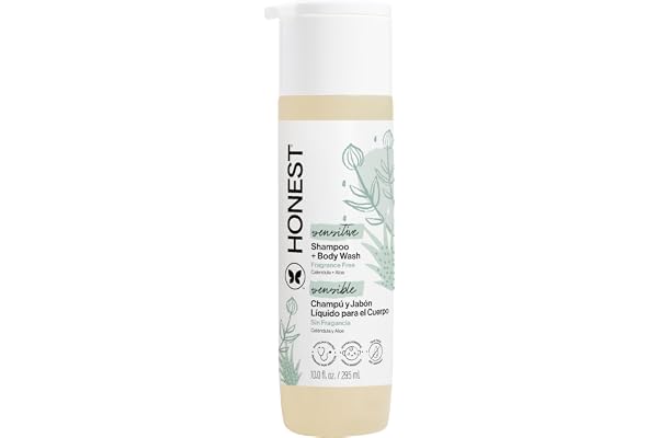 The Honest Company Shampoo & Body Wash, Tear-Free, Fragrance-Free, 10 fl oz