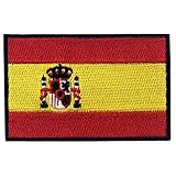 EmbTao Spain Flag Embroidered Patch Spanish Iron On Sew On National Emblem