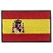 EmbTao Spain Flag Embroidered Patch Spanish Iron On Sew On National Emblem