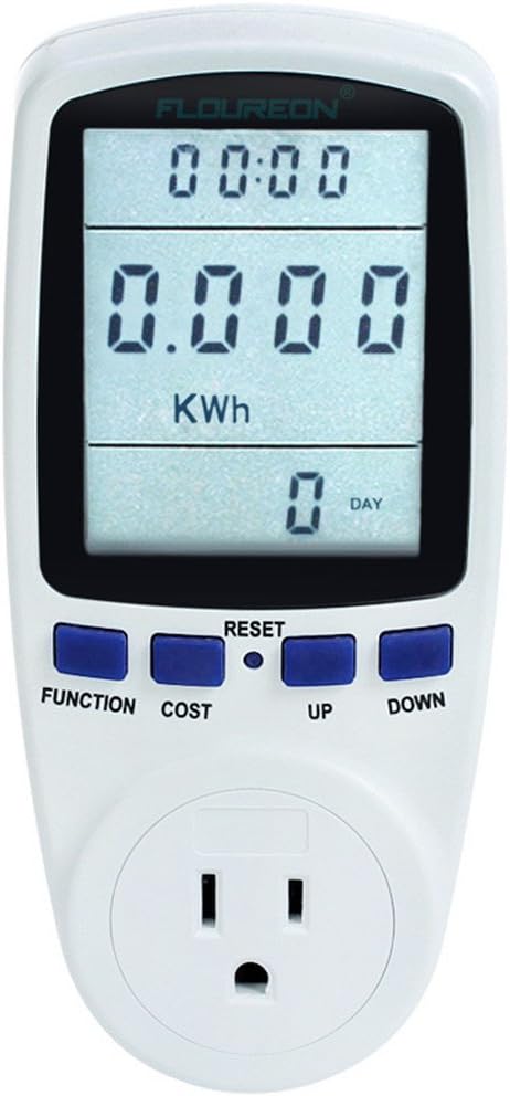 floureon TS-836A Plug Power Meter Energy Watt Voltage Amps Meter with
