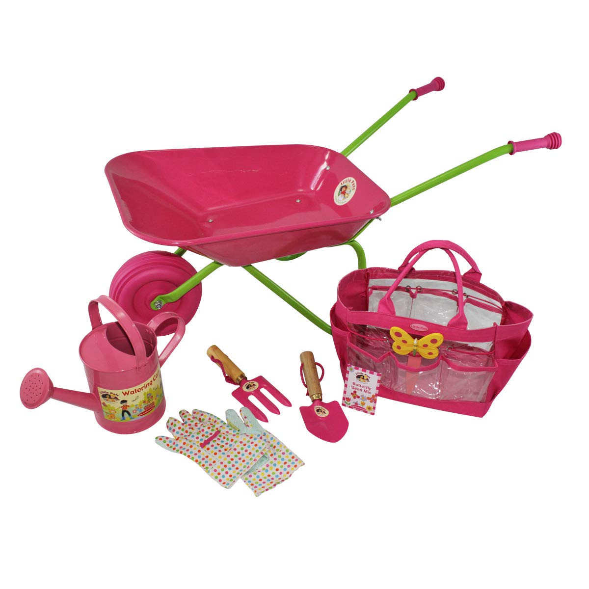 childrens gardening tools wheelbarrow