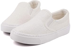 Toandon Toddler Kids Girls Sparkle Slip On Walking Shoes Age 2-10