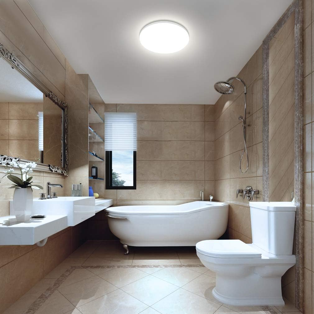 Öuesen LED Ceiling Lights Waterproof IP44 18W 1650LM Natural White 4000K Modern Lighting Ceiling Lamp Thin Round Ceiling Light for Bathroom Kitchen Bedroom Dining Room Living Room Balcony Corridor - Image 4