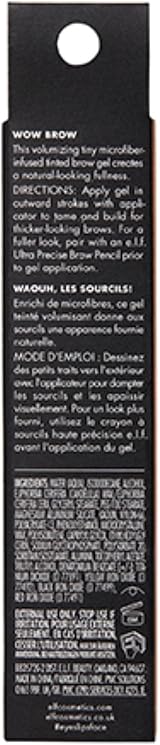 e.l.f. Wow Brow Gel Taupe Volumizing Buildable Wax-Gel 3.5g Fiber-Infused view 5
