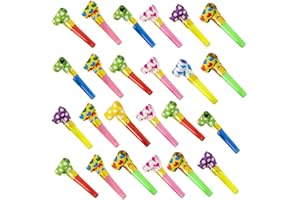 FNQIANK 30 PCS Colorful Party Blower Blowouts Noisemakers, Birthday Blowouts Whistles for Party Favors, New Years Blow Horns for Family Gatherings