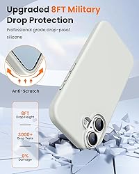 OuXul Designed for iPhone 16 Case,Shockproof Liquid