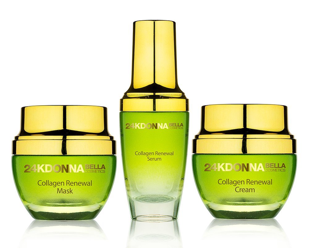 Donna Bella 24K GOLD Collagen Radiance Renewal Set Mask + Cream + Serum Skin Care Set