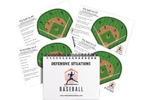 GENERIC Youth Baseball & Softball Coaching Guide – 40 Defensive Situations with Player Positioning & Roles – Spiral-Bound Playbook for Drills, Cutoffs, Relays, Bunt Defense & Team IQ Training