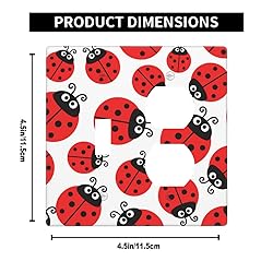 Pznen 2-Gang 1-Toggle/1-Duplex Wall Plate, Ladybug