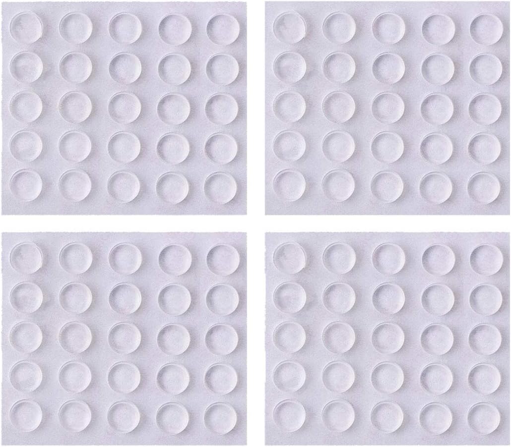 Clear Rubber Bumpers Pads, 100 Pcs Self Adhesive Transparent Bumper