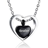 QeenseKc Rose Gold Double Heart Urn Necklaces for Human Pet Ashes Cremation Jewelry for Ashes Keepsake Memorial Pendant Jewelry