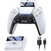 FASTSNAIL [LED Display] 7400mWh Rechargeable Battery Pack for PS5 Controller, Battery Extender for PlayStation 5 DualSense Controller, Play and Charge Kit for ps5 Accessories