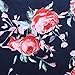Liebeye Women Floral Print Stripe Long Sleeve Casual T-shirt Dress Blue-Rose XL