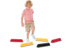 JOONLY Stepping Stones for Kids 11pcs Anti-skidding Stepping Stones Set Balance Blocks Indoor & Outdoor Kids Fitness Equipment Promotes Balance Coordination & Strength