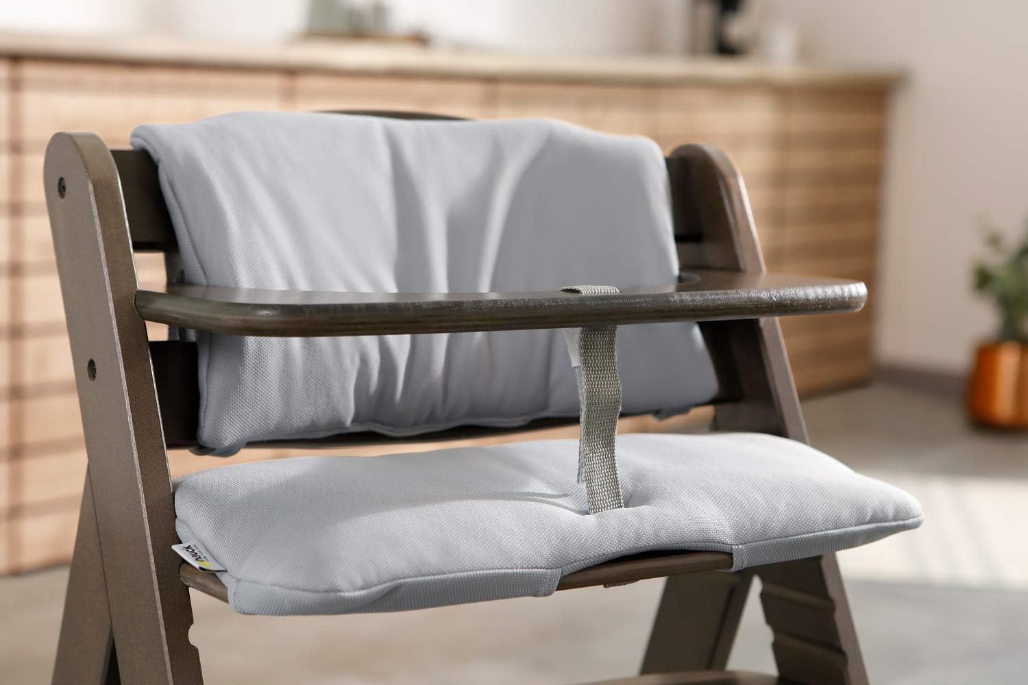 Hauck Alpha Highchair Pad Deluxe Seat Cushion, Stretch Grey, 6+ Mesi - Image 3