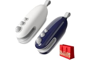 Mini Bag Sealer with Cutter and Magnet, 3-in-1 Portable Mini Heated Bag Sealer, Rechargeable Magnetic Mini Bag Sealer for Pla