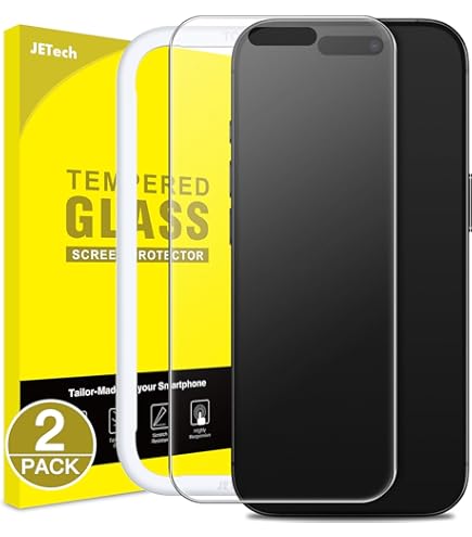 JETech Lot De 3 Protecteurs D'objectif D'appareil Photo Pour IPhone 17 Pro Max 6,9", Verre Trempé 9H, Anti-rayures, Compatible Avec Les Coques, N'affecte Pas Les Prises De Vue Nocturnes, HD