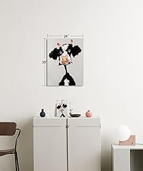 Modern Animal Pop Art - Framed - Mean Cow Canvas