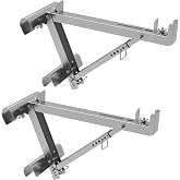 Ladder Jacks 2 Pack Scaffolding Platform Bracket - Two-Rung Short Body Extension Ladder Jack for Working 20 inch Stage