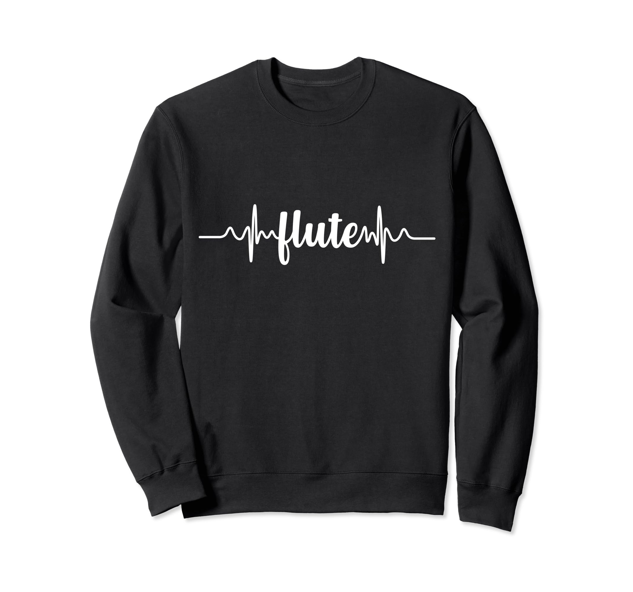 Flute Heartbeat ECG | Flutist Flautist | Woodwind Instrument Sweatshirt