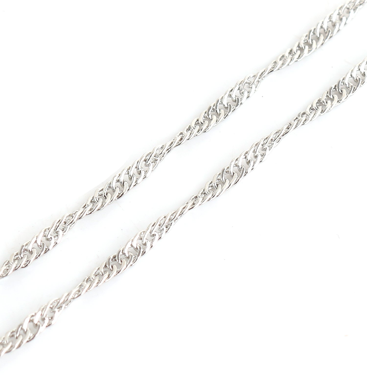 LEARD Multi-circle Crystal Paved Pedant Necklace Rose Gold Twist Chain Delicate for Women(silver)