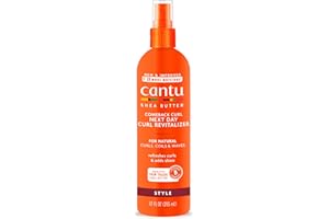 Cantu Comeback Curl Next Day Curl Revitalizer Mist with Shea Butter for Natural Hair, 12 fl oz