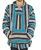 Baja Hoodie~ Original Mexican Deluxe Baja~ Huge Selection of Colors & Sizes!! (Medium, Turquoise)