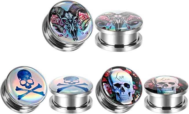 TBSOSEN Juego de 6 unidades de dilataciones de calaveras de azúcar ...