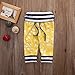 Baby Boys Arrow Pattern Long Sleeve Hoodie T-Shirt Top and Long Pants Outfit Set (80 (6-9M), Grey+Yellow)